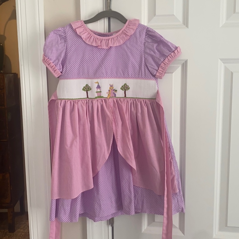Shrimp & Grits Rapunzel Crochet Dress Size 5